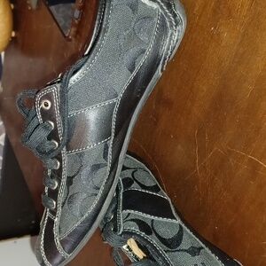 Coach Black Lace Up Size 6 Shoes